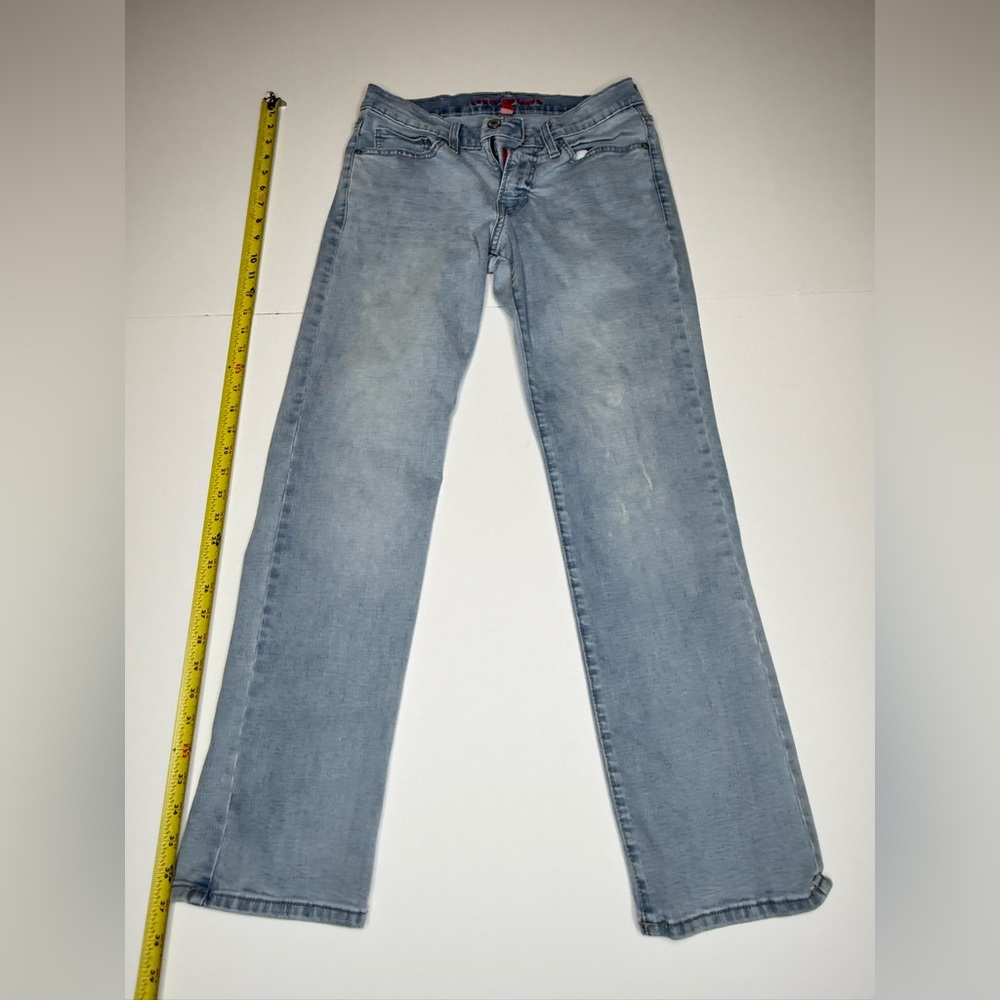 Lucky Sweet Mid Rise Straight Size 6 28A Distressed Jeans Denim